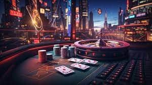 Ilustrasi pemain menikmati permainan casino virtual di perangkat mobile